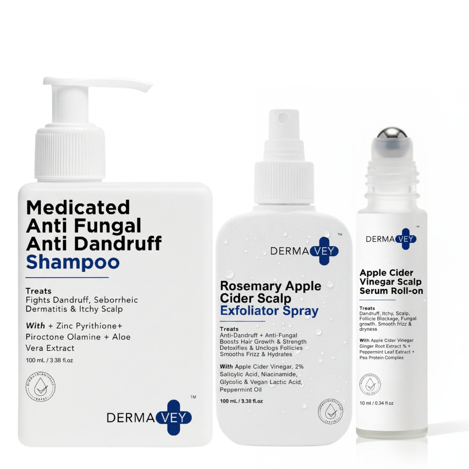 Anti Dandruff Fungal Shampoo Serum Spray Kit